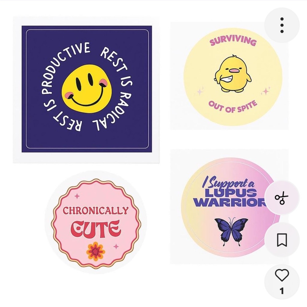 Chronic illness sticker pack